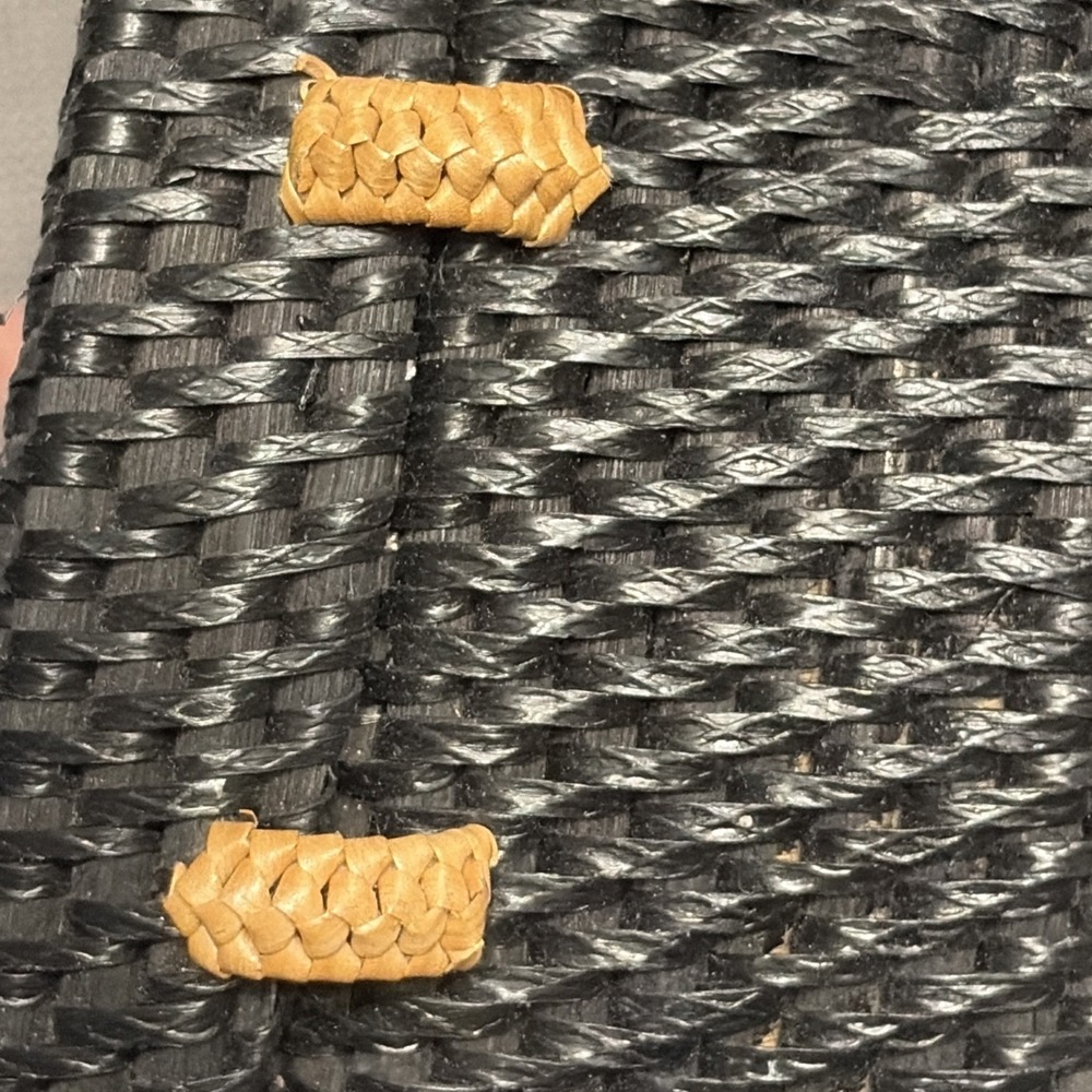 Rattan Round Crossbody‎ Natural Texture Woven Straw Boho Coastal Summer Purse - Picture 9 of 14